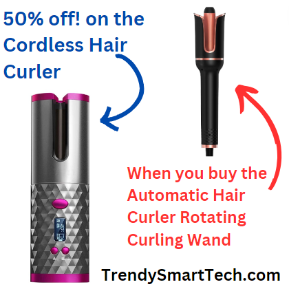 LCD Display Cordless Hair Curler Rollers Rotating Hair Curler