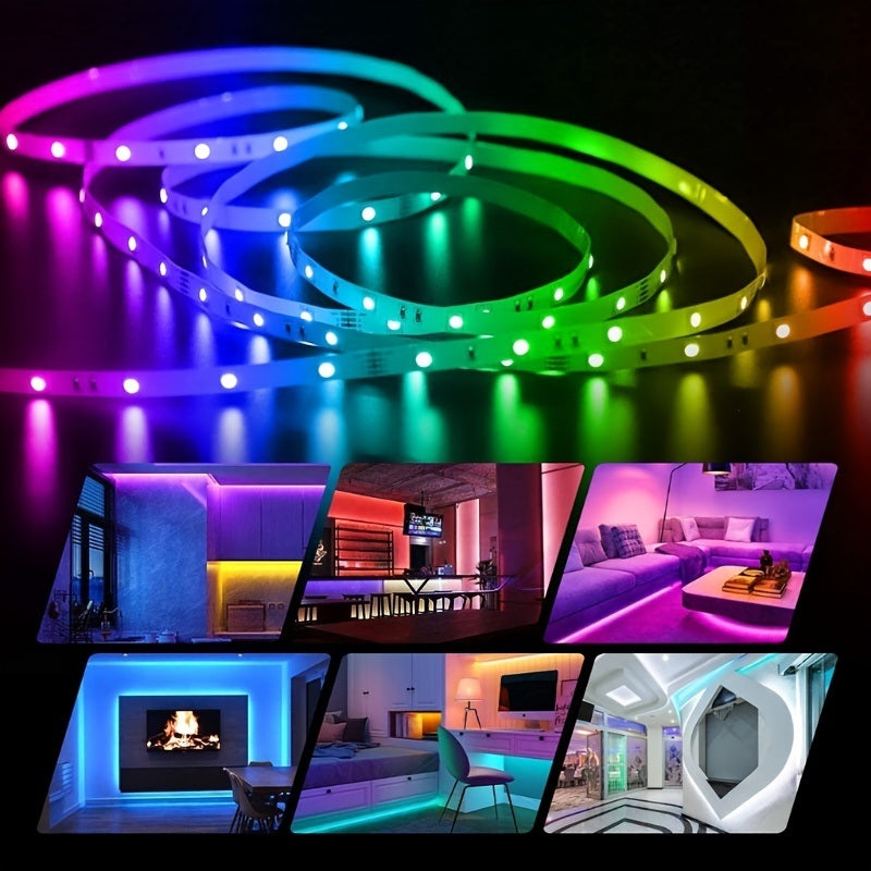 5050 RGB Led Strip Lights Music Sync Color Changing ; Smart